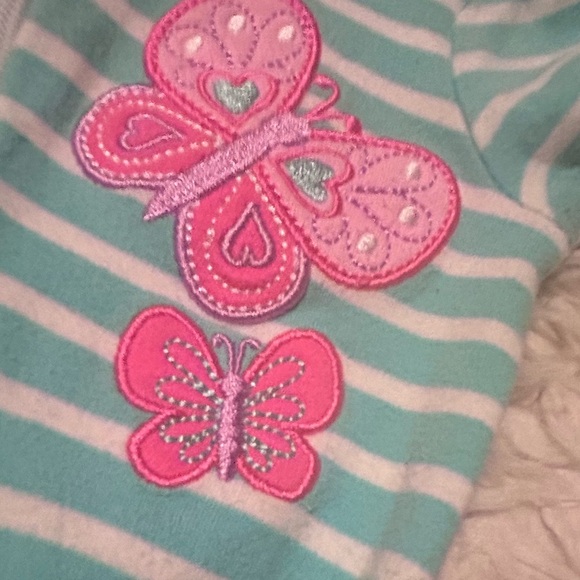 50%off w♥️ 0-3 Month Newborn Baby Girl Bundle Lot 5 sleeper onesie st Patrick - Picture 9 of 11